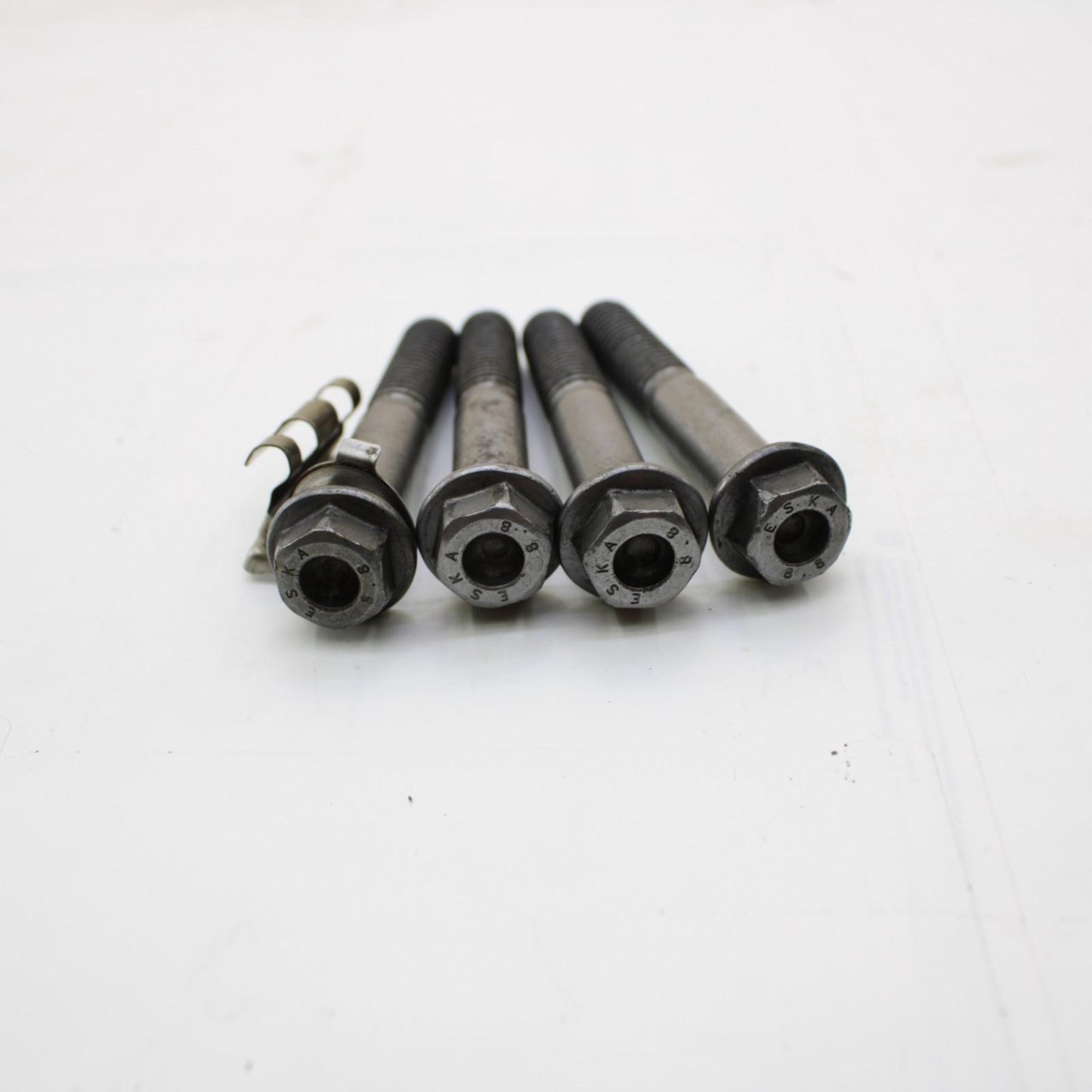 2010 - 2014 BMW S1000RR FRONT CALIPER BOLTS MOUNT SILVER STRAIGHT STOCK