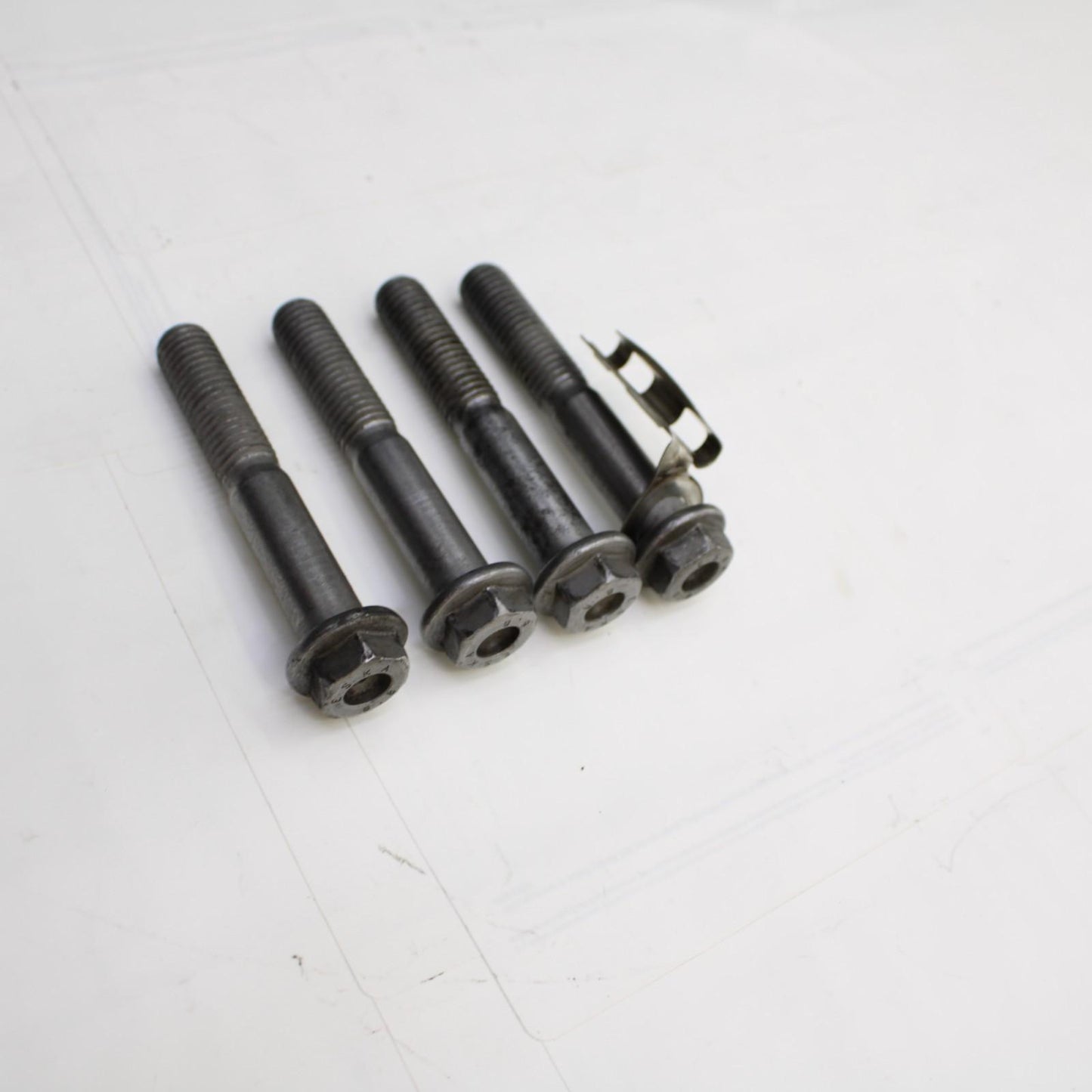 2010 - 2014 BMW S1000RR FRONT CALIPER BOLTS MOUNT SILVER STRAIGHT STOCK