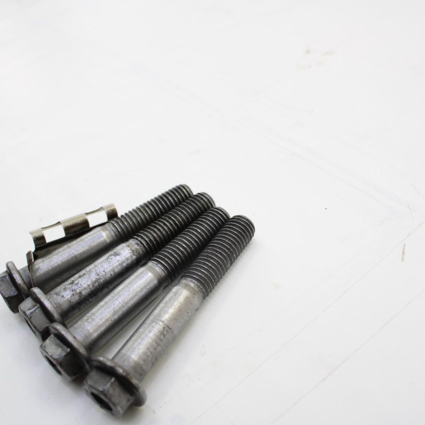 2010 - 2014 BMW S1000RR FRONT CALIPER BOLTS MOUNT SILVER STRAIGHT STOCK