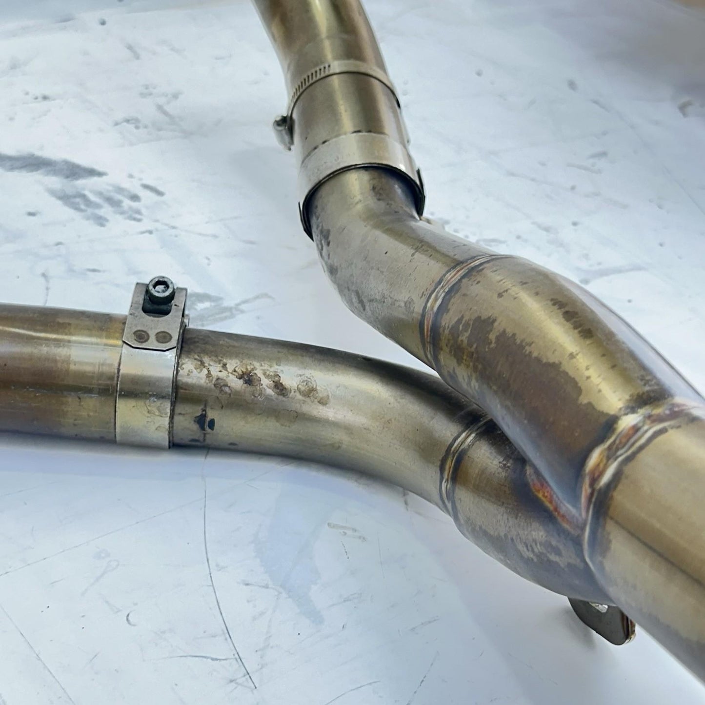 2009 - 2014 YAMAHA YZF R1 EXHAUST MID PIPES HEADER MUFFLER DOWNPIPES STOCK