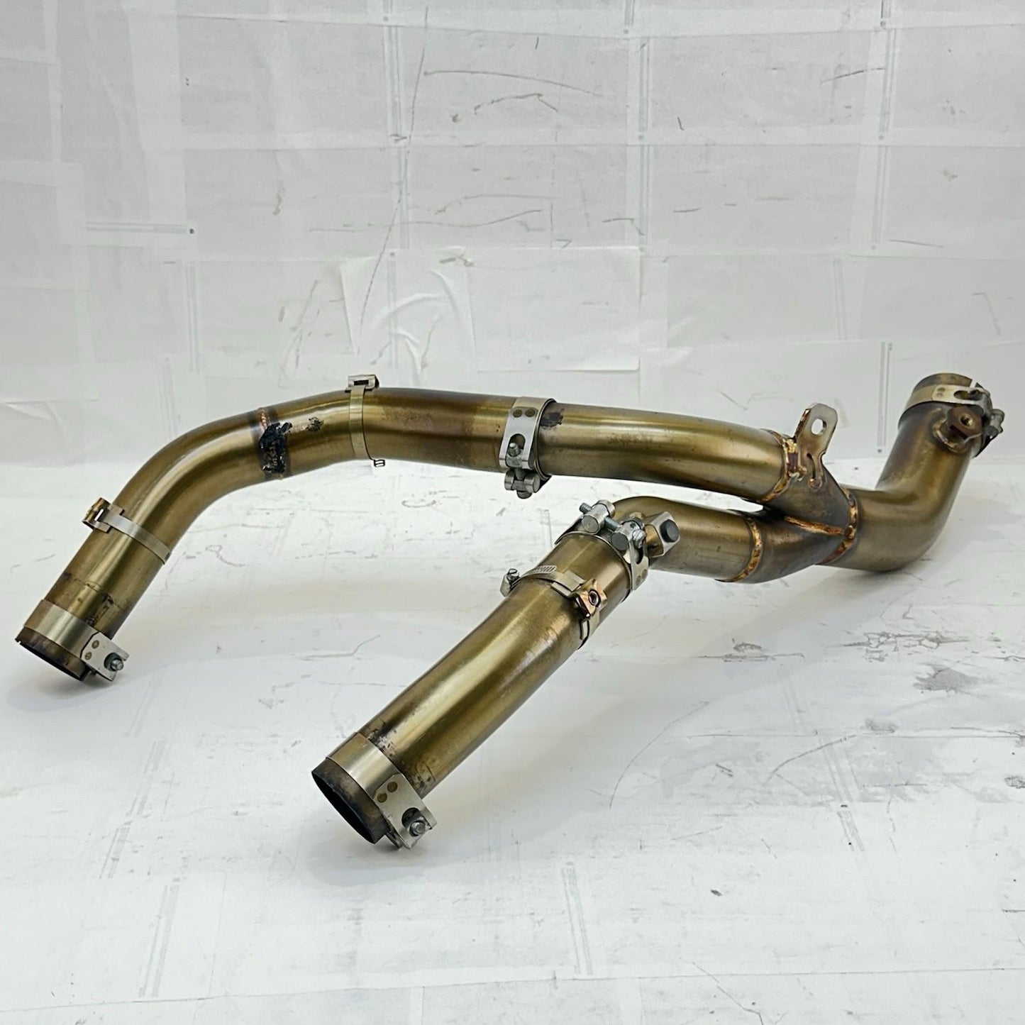 2009 - 2014 YAMAHA YZF R1 EXHAUST MID PIPES HEADER MUFFLER DOWNPIPES STOCK