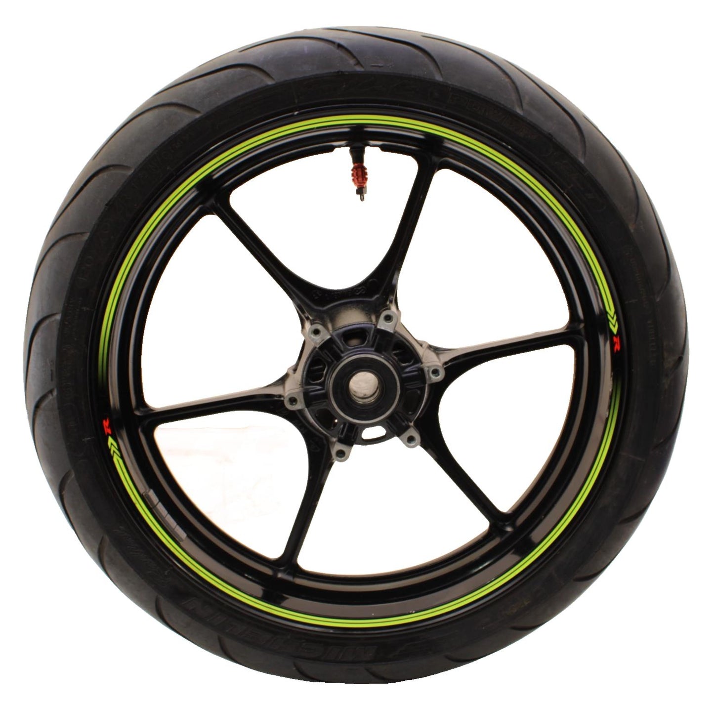 2017 - 2025 SUZUKI GSXR 1000 FRONT WHEEL RIM TIRE RUBBER BLACK STOCK STRAIGHT