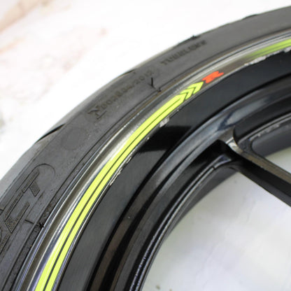2017 - 2025 SUZUKI GSXR 1000 FRONT WHEEL RIM TIRE RUBBER BLACK STOCK STRAIGHT
