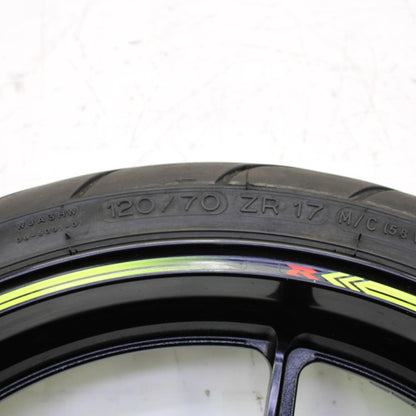 2017 - 2025 SUZUKI GSXR 1000 FRONT WHEEL RIM TIRE RUBBER BLACK STOCK STRAIGHT