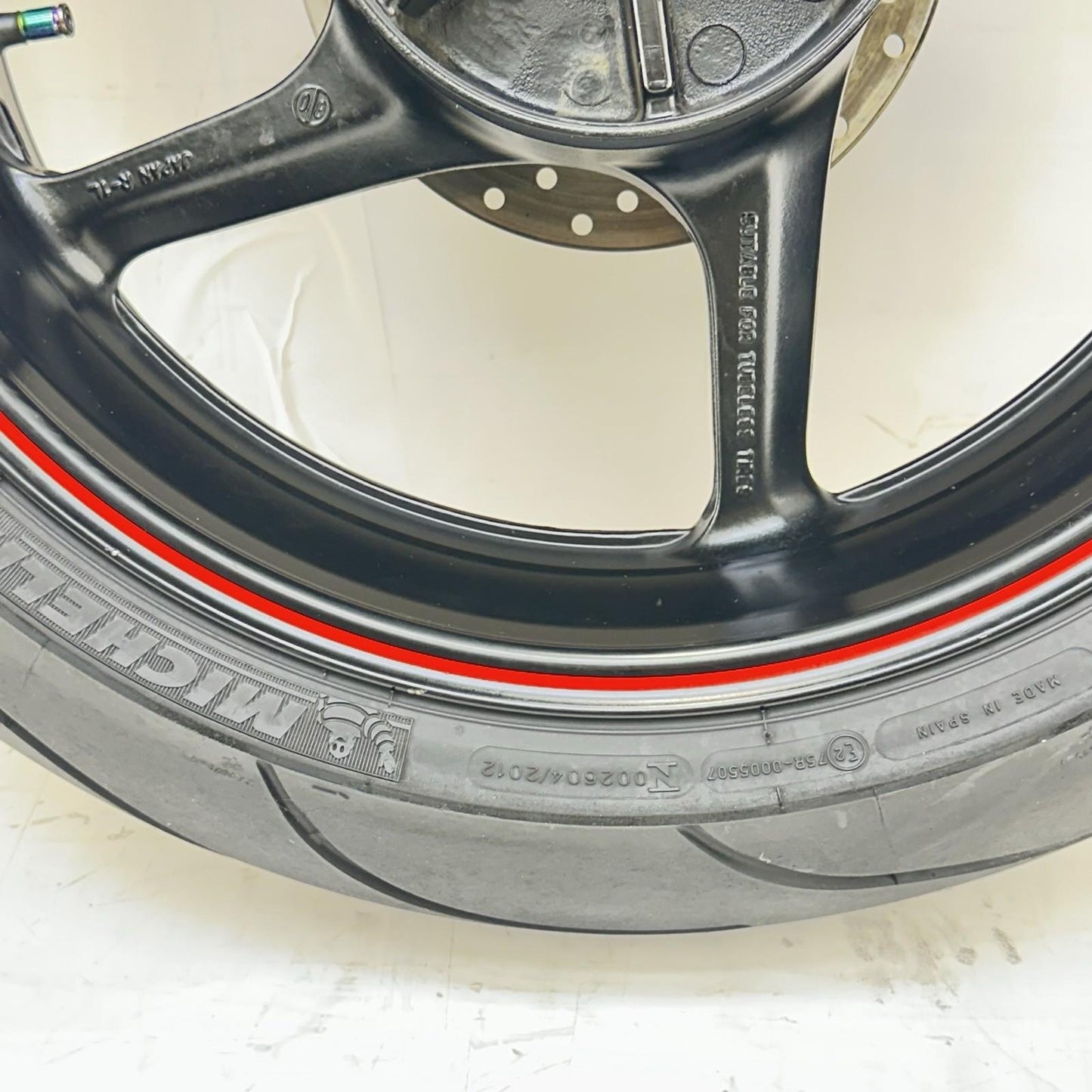 2009 - 2014 YAMAHA YZF R1 REAR WHEEL BACK BRAKE ROTOR DISC RIM TIRE RUBBER STOCK