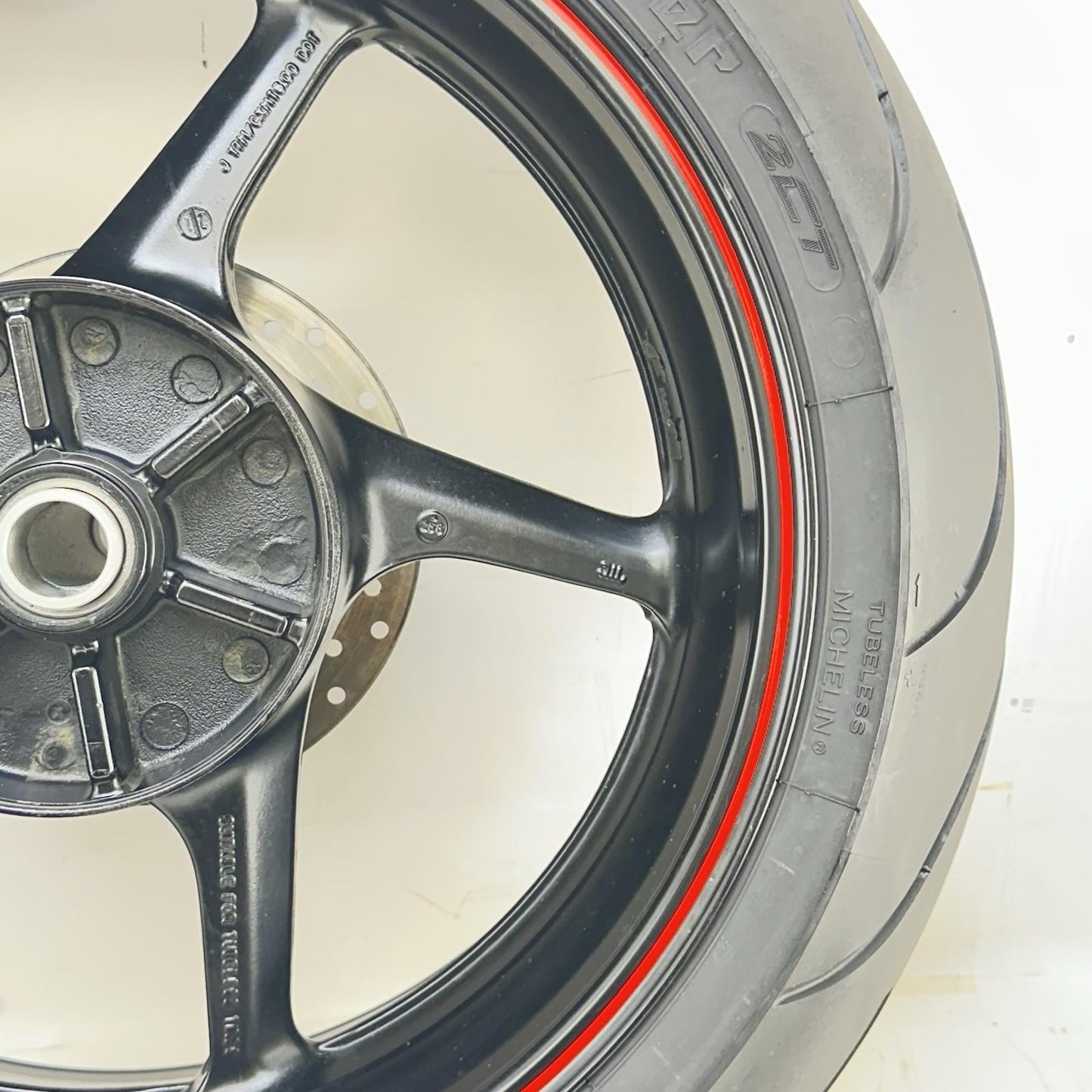 2009 - 2014 YAMAHA YZF R1 REAR WHEEL BACK BRAKE ROTOR DISC RIM TIRE RUBBER STOCK