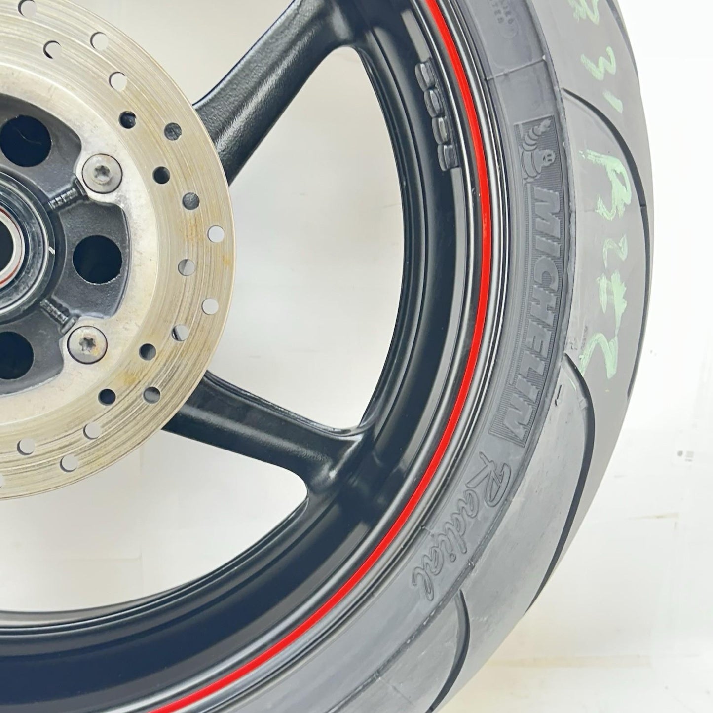 2009 - 2014 YAMAHA YZF R1 REAR WHEEL BACK BRAKE ROTOR DISC RIM TIRE RUBBER STOCK