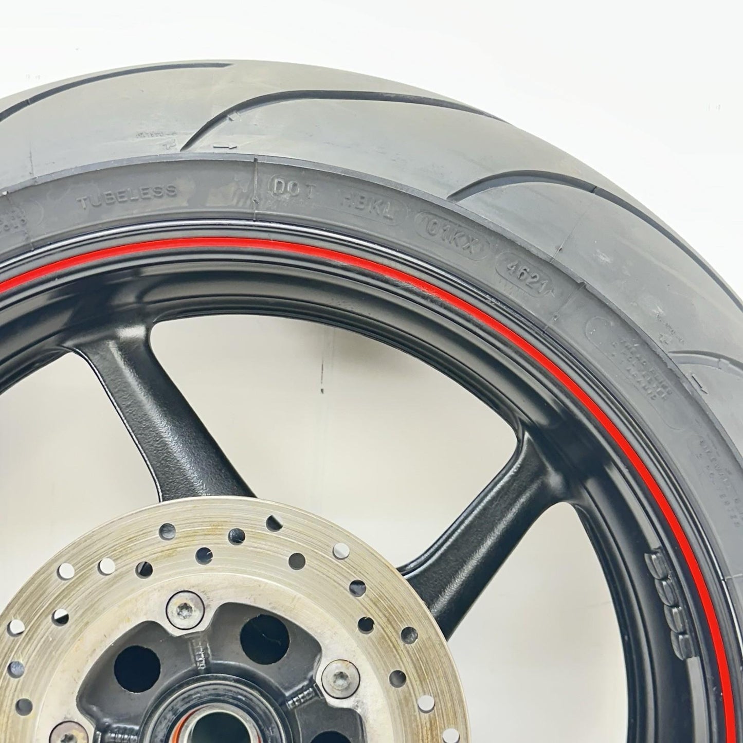 2009 - 2014 YAMAHA YZF R1 REAR WHEEL BACK BRAKE ROTOR DISC RIM TIRE RUBBER STOCK