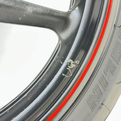 2009 - 2014 YAMAHA YZF R1 FRONT WHEEL RIM TIRE RUBBER BLACK RED STOCK