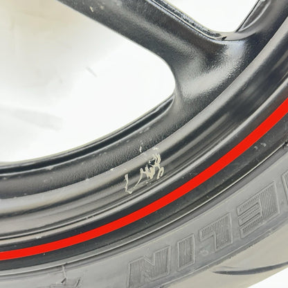2009 - 2014 YAMAHA YZF R1 FRONT WHEEL RIM TIRE RUBBER BLACK RED STOCK