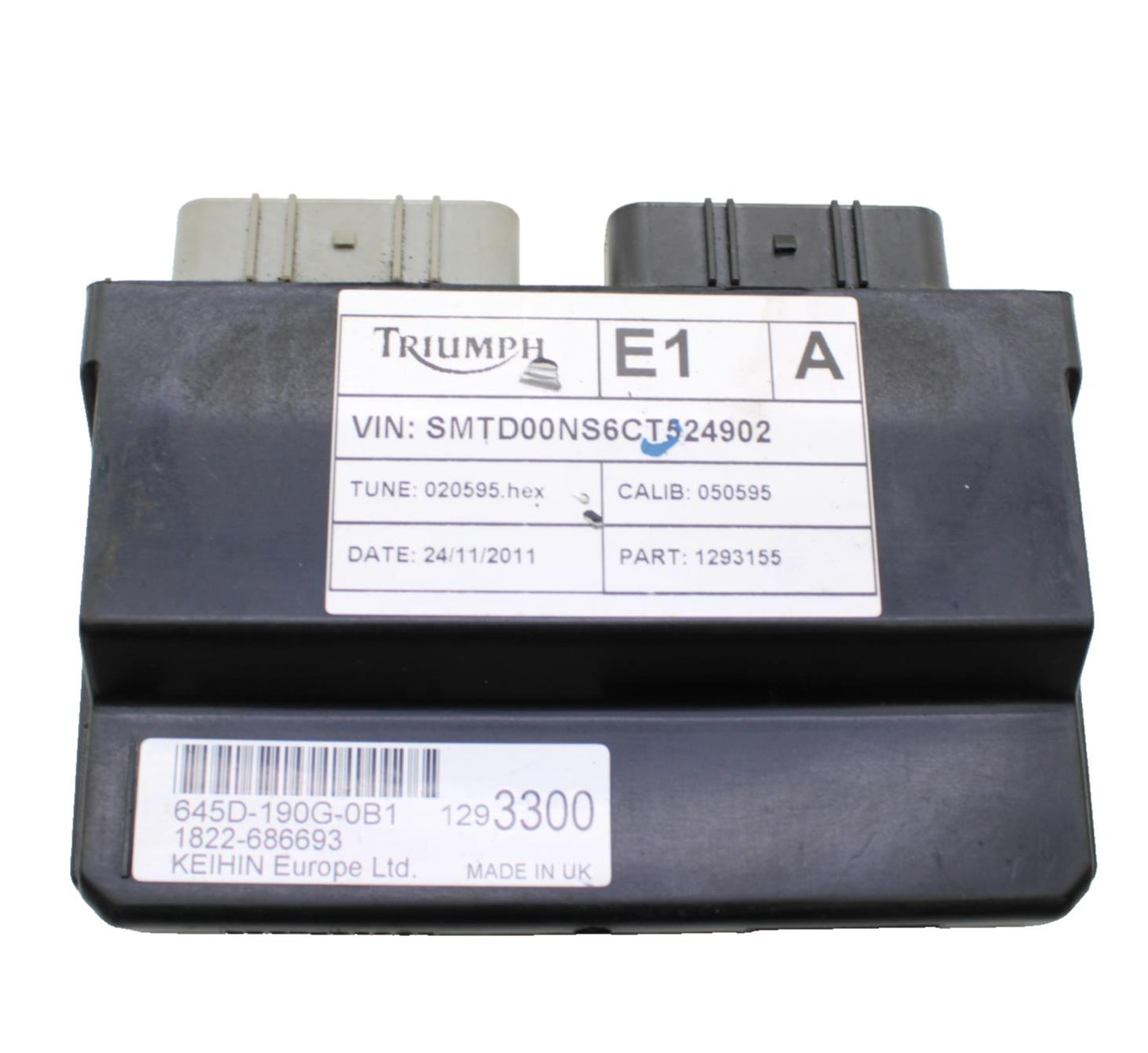 2009 - 2012 TRIUMPH DAYTONA 675 ECU COMPUTER CONTROLLER UNIT BLACK BOX ECM CDI