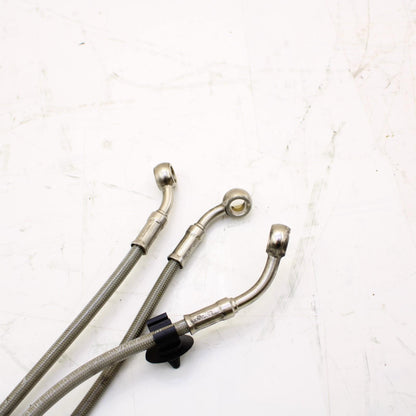 2009 - 2012 TRIUMPH DAYTONA 675 R BRAKE LINES HOSES Caliper Lines STEEL BRAIDED