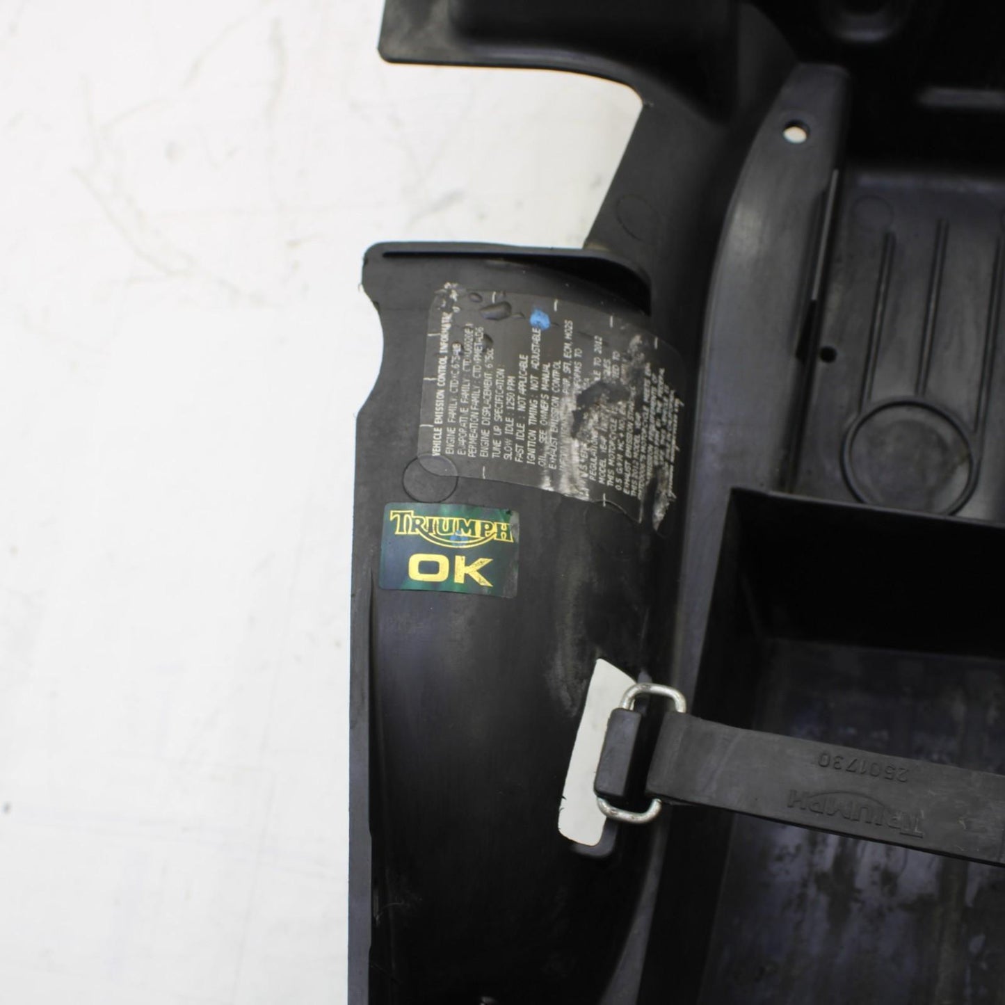 2009 - 2012 TRIUMPH DAYTONA 675R 675 BATTERY TRAY BACK Subframe Box Undertail