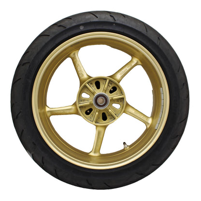 2009 - 2012 TRIUMPH DAYTONA 675 REAR WHEEL RIM TIRE STOCK STRAIGHT GOLD