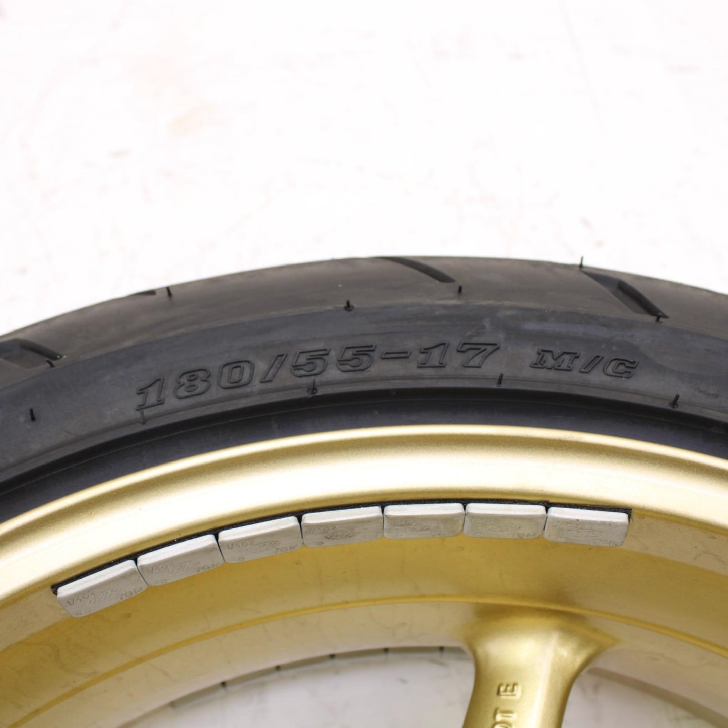 2009 - 2012 TRIUMPH DAYTONA 675 REAR WHEEL RIM TIRE STOCK STRAIGHT GOLD