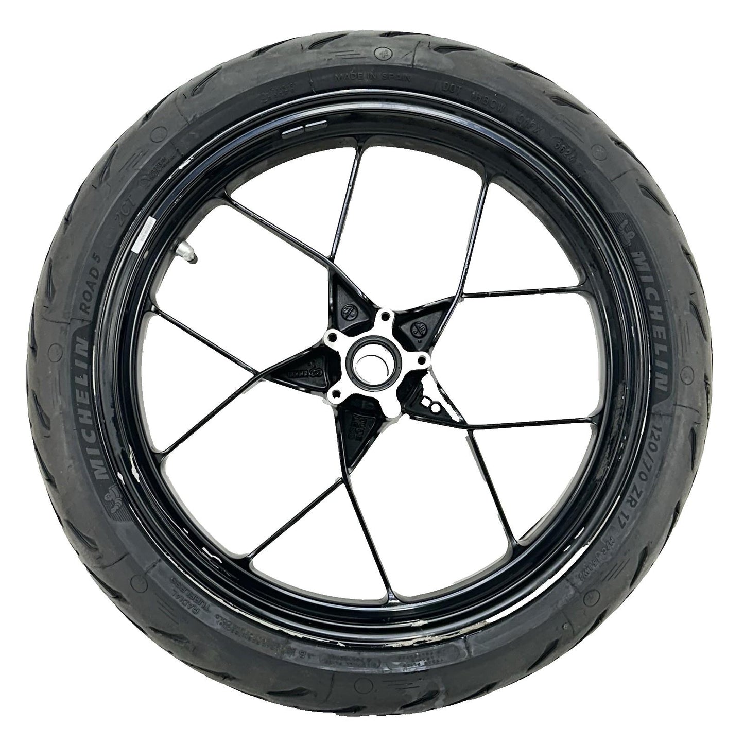 2017 - 2019 KTM 1290 SUPER DUKE R FRONT WHEEL RIM TIRE RUBBER BLACK *SCUFFED*