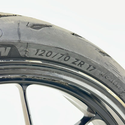 2017 - 2019 KTM 1290 SUPER DUKE R FRONT WHEEL RIM TIRE RUBBER BLACK *SCUFFED*
