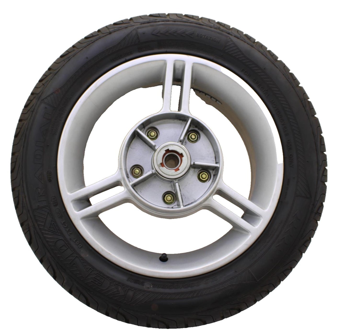 2008 - 2012 CAN AM SPYDER RS 990 REAR WHEEL HUB FLANGE TIRE STRAIGHT STOC SILVER