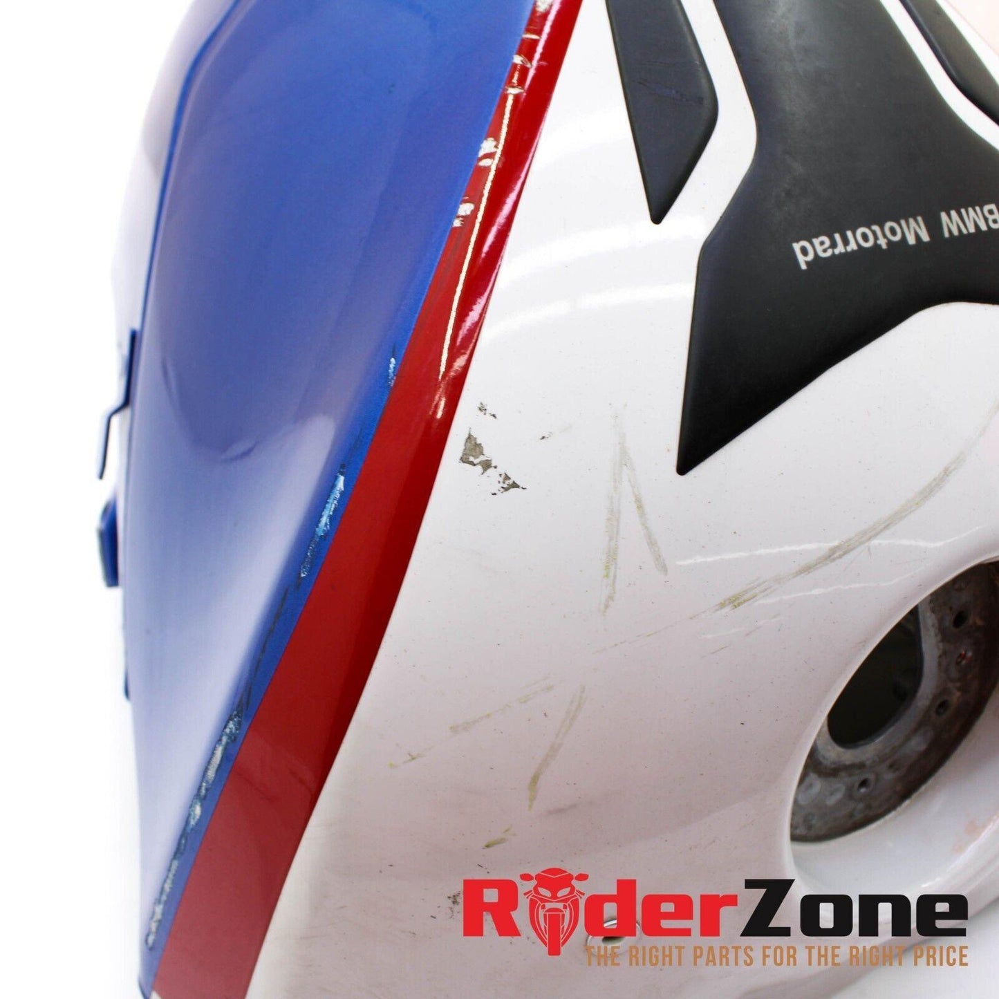 2009 - 2014 BMW S1000RR FUEL TANK GAS RESERVOIR PETROL BLUE WHITE *DAMAGED*