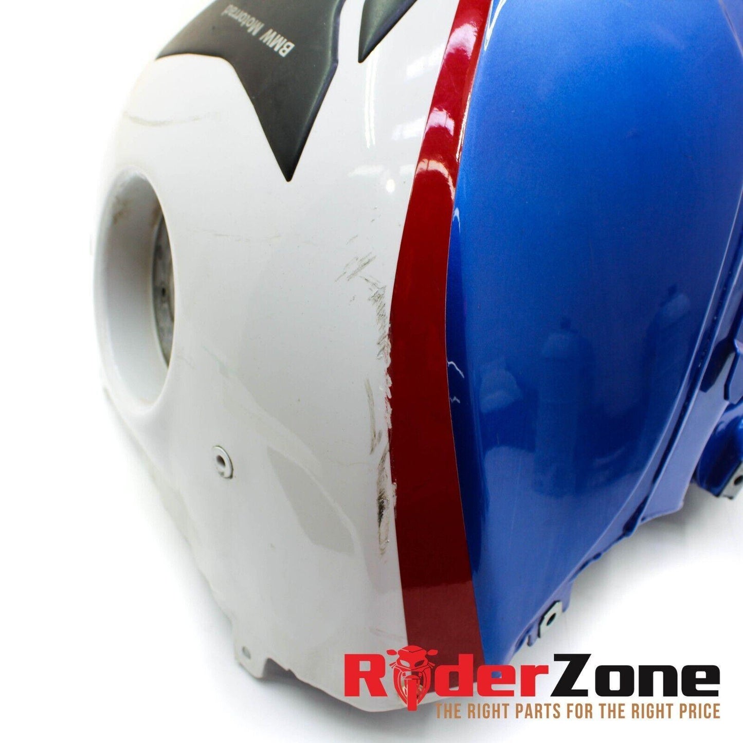 2009 - 2014 BMW S1000RR FUEL TANK GAS RESERVOIR PETROL BLUE WHITE *DAMAGED*