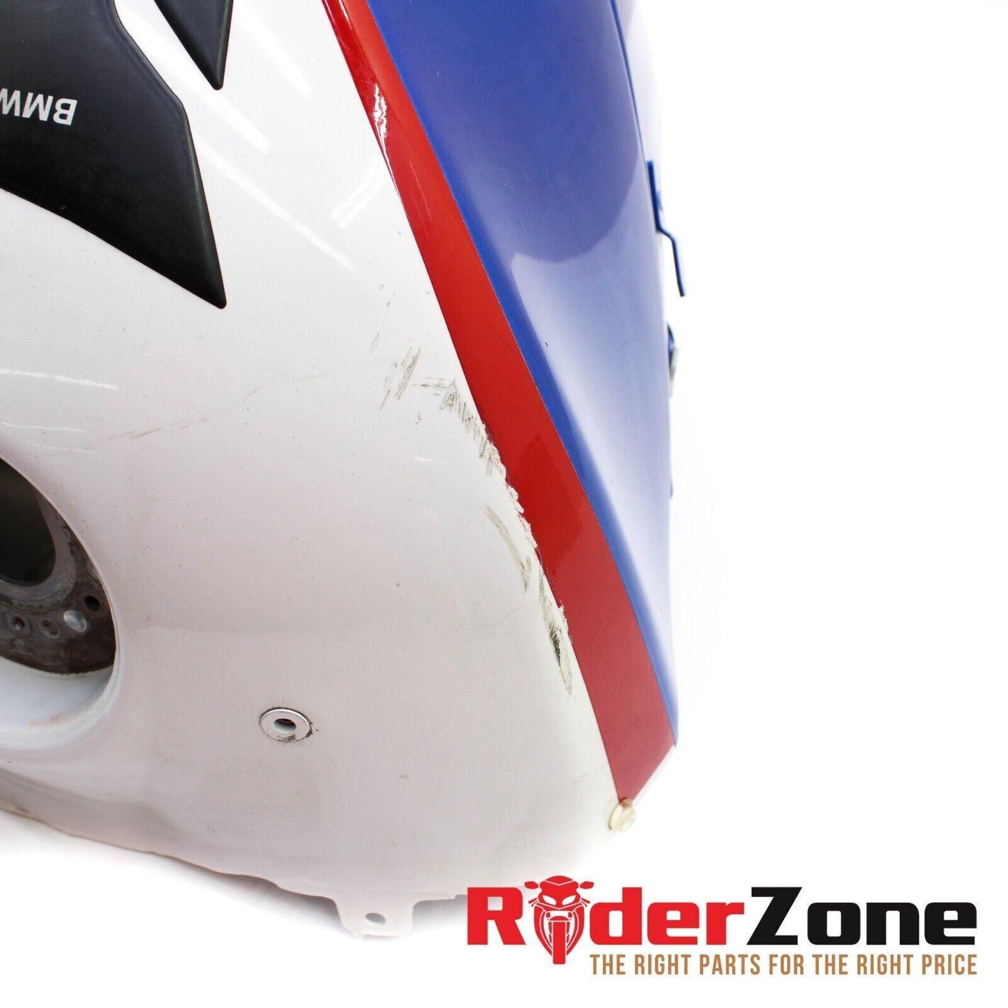 2009 - 2014 BMW S1000RR FUEL TANK GAS RESERVOIR PETROL BLUE WHITE *DAMAGED*