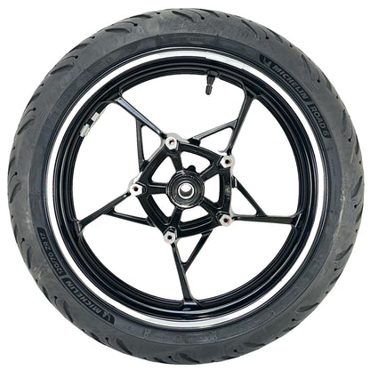 2017 - 2023 KAWASAKI NINJA EX650 FRONT WHEEL RIM TIRE RUBBER BLACK STOCK