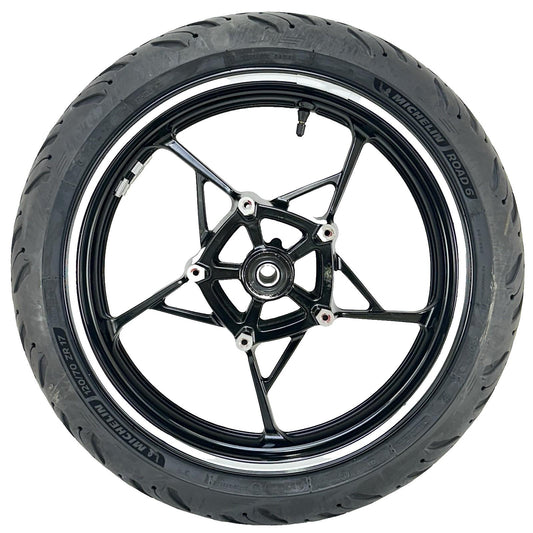 2017 - 2023 KAWASAKI NINJA EX650 FRONT WHEEL RIM TIRE RUBBER BLACK STOCK