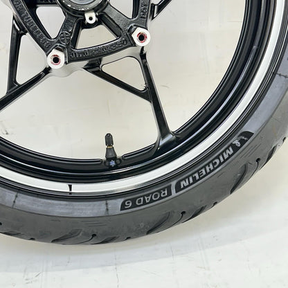 2017 - 2023 KAWASAKI NINJA EX650 FRONT WHEEL RIM TIRE RUBBER BLACK STOCK
