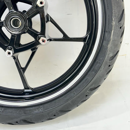2017 - 2023 KAWASAKI NINJA EX650 FRONT WHEEL RIM TIRE RUBBER BLACK STOCK