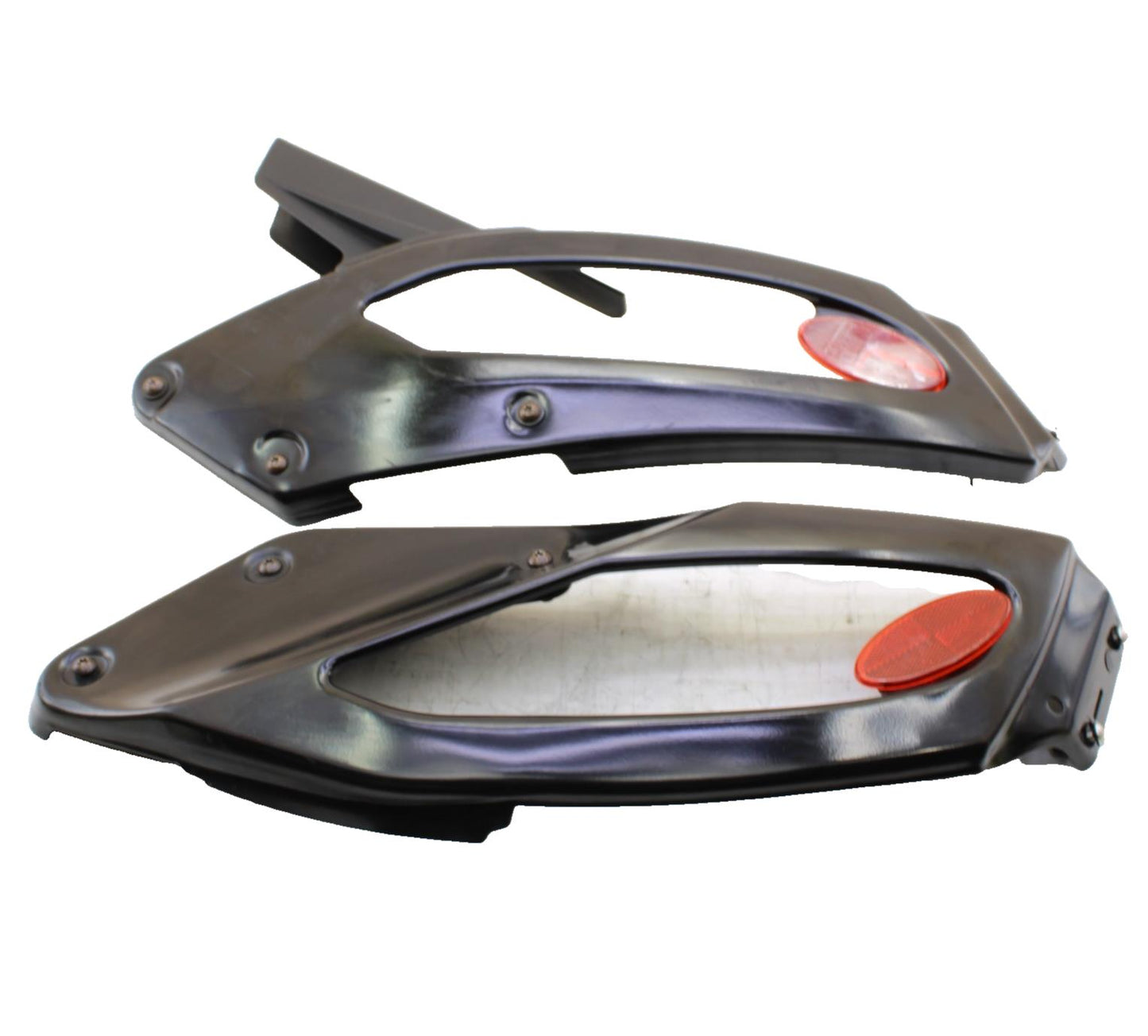 2008 - 2012 CAN AM SPYDER GS RS 990 REAR FENDER MOUNT BRACKETS PAIR BLACK STOCK
