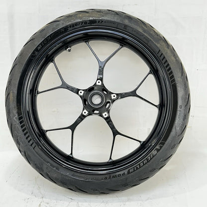 2017 - 2019 HONDA CBR1000RR FRONT WHEEL RIM TIRE RUBBER BLACK STOCK OEM