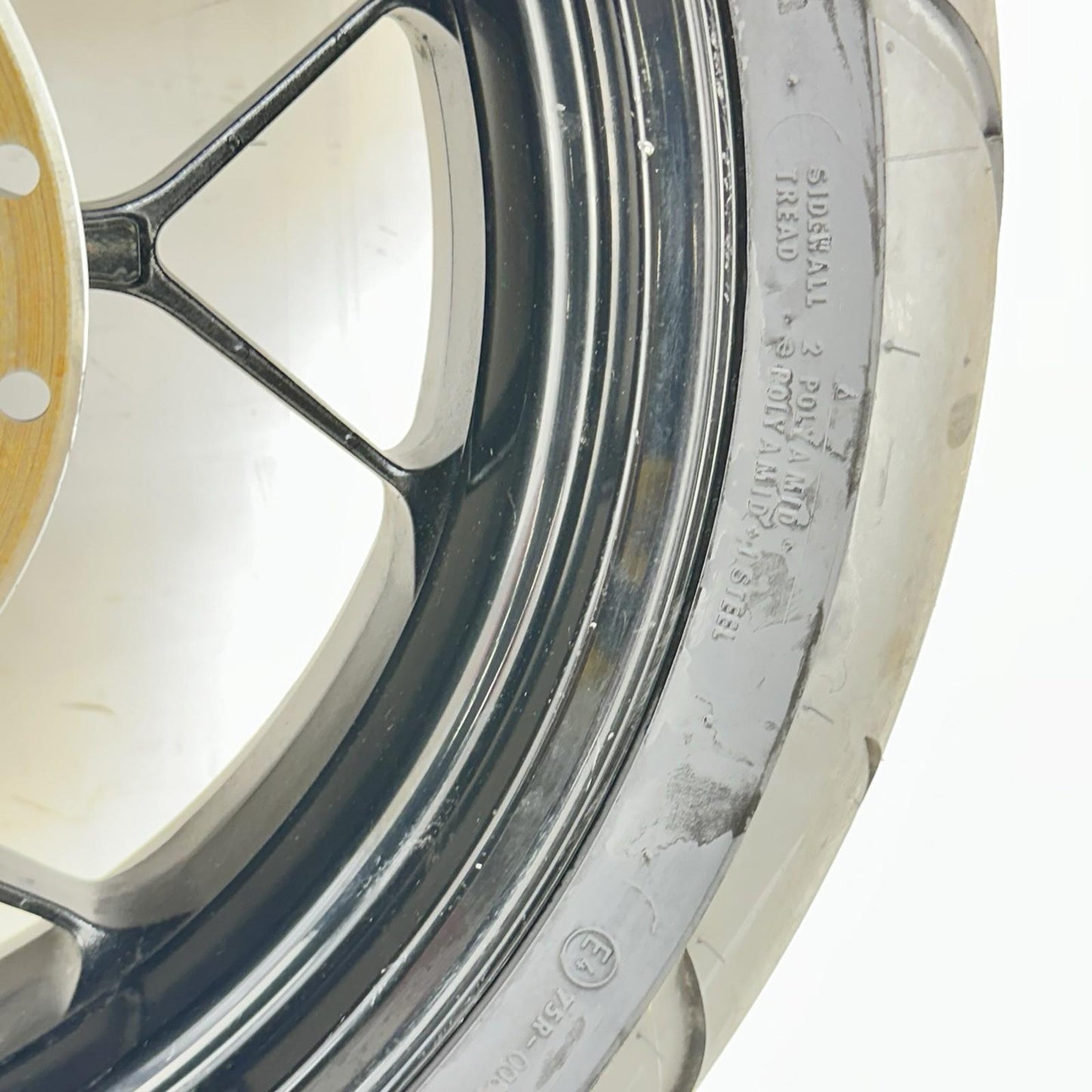 2017 - 2019 HONDA CBR1000RR REAR WHEEL BACK BRAKE ROTOR DISC RIM TIRE BLACK OEM