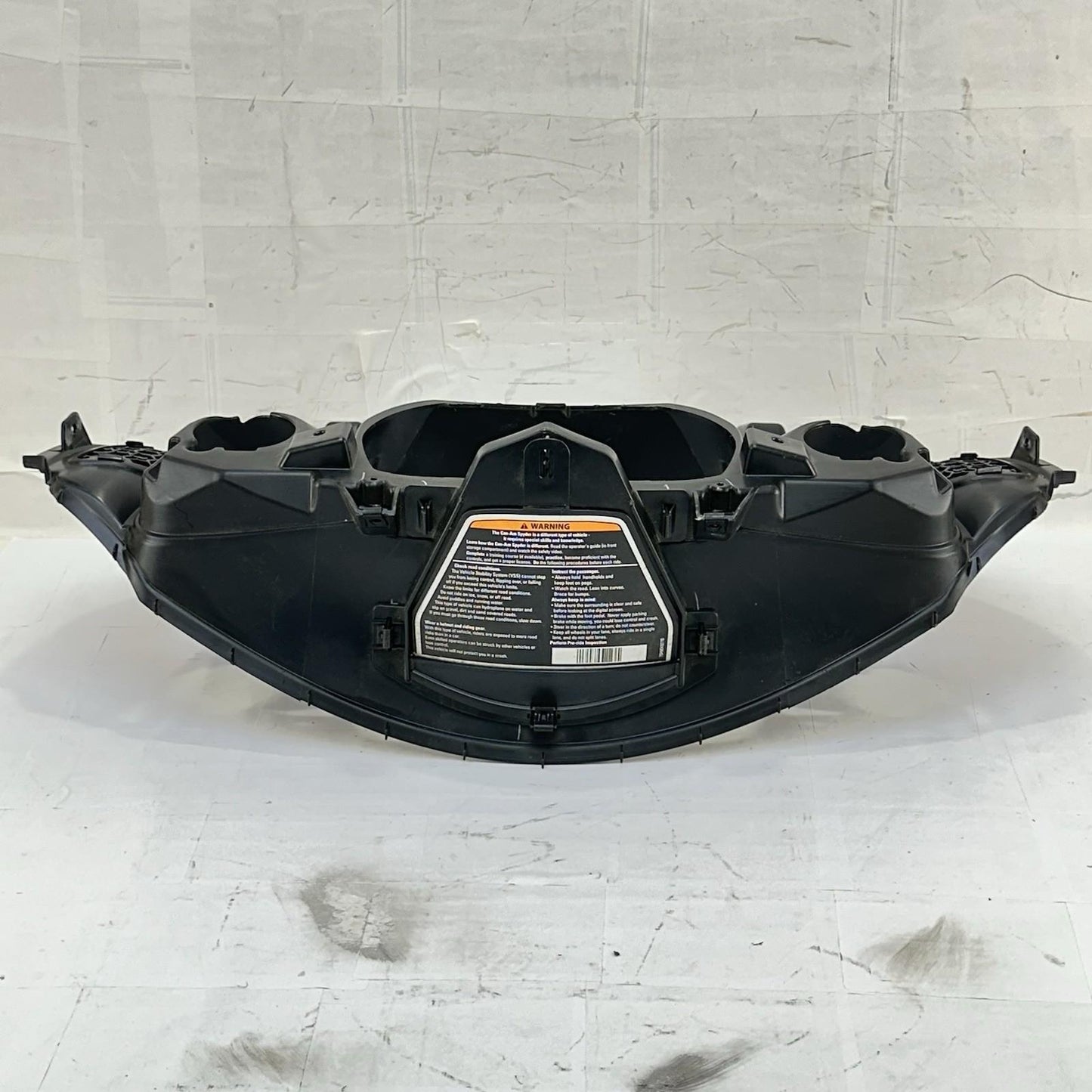 2016 CAN-AM SPYDER RT FRONT DASH PANEL COWL FAIRING BLACK PLASTIC STOCK