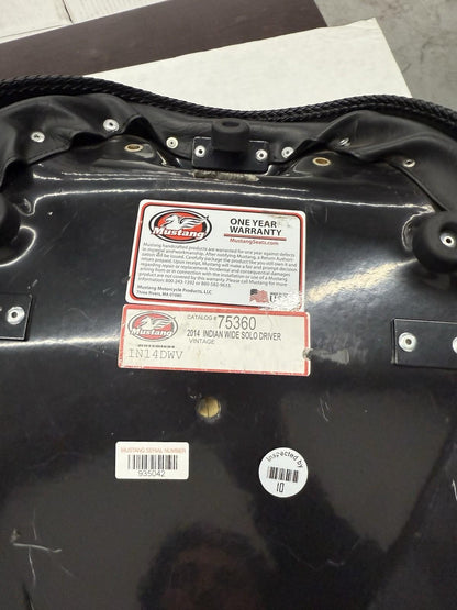 2014 - 2020 Indian WIDO SOLO DRIVER SEAT BLACK LEATHER 75360