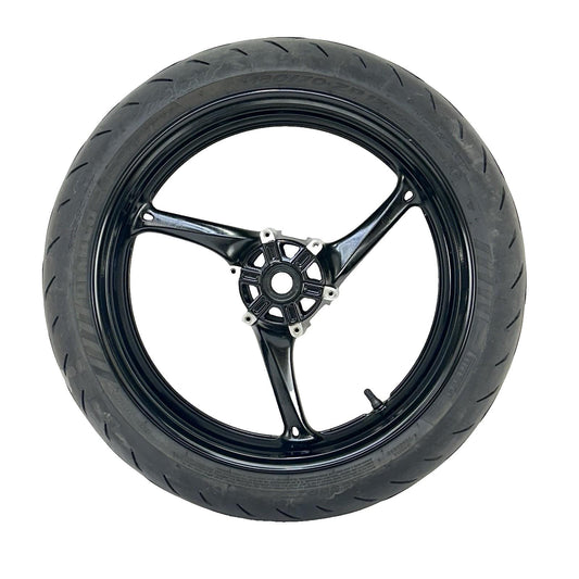 2011 - 2026 SUZUKU GSXR 600 GSXR 750 FRONT WHEEL RIM TIRE RUBBER BLACK STOCK