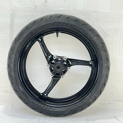 2011 - 2026 SUZUKU GSXR 600 GSXR 750 FRONT WHEEL RIM TIRE RUBBER BLACK STOCK
