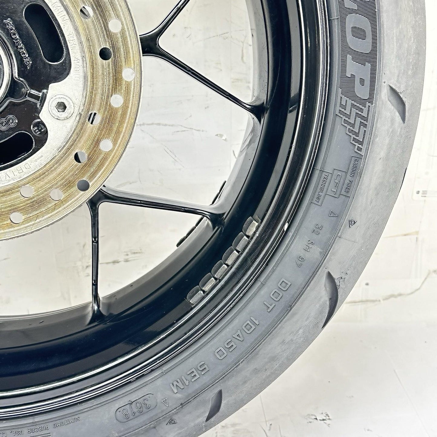 2012 - 2016 HONDA CBR1000RR REAR WHEEL RIM TIRE BACK BRAKE ROTOR DISC BLACK