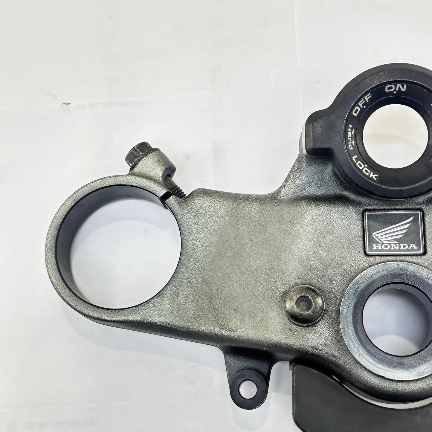 2007 - 2012 HONDA CBR600RR UPPER TRIPLE TREE FRONT FORK CLAMP BLACK STOCK