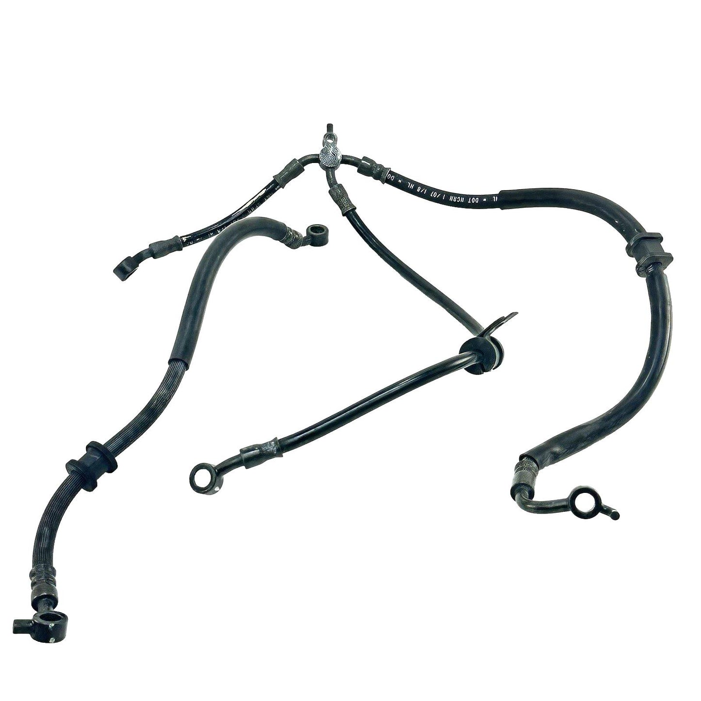 2007 - 2012 HONDA CBR600RR FRONT REAR BRAKE LINES CALIPER HOSES SET BLACK STOCK