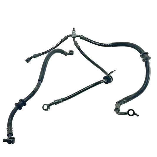2007 - 2012 HONDA CBR600RR FRONT REAR BRAKE LINES CALIPER HOSES SET BLACK STOCK