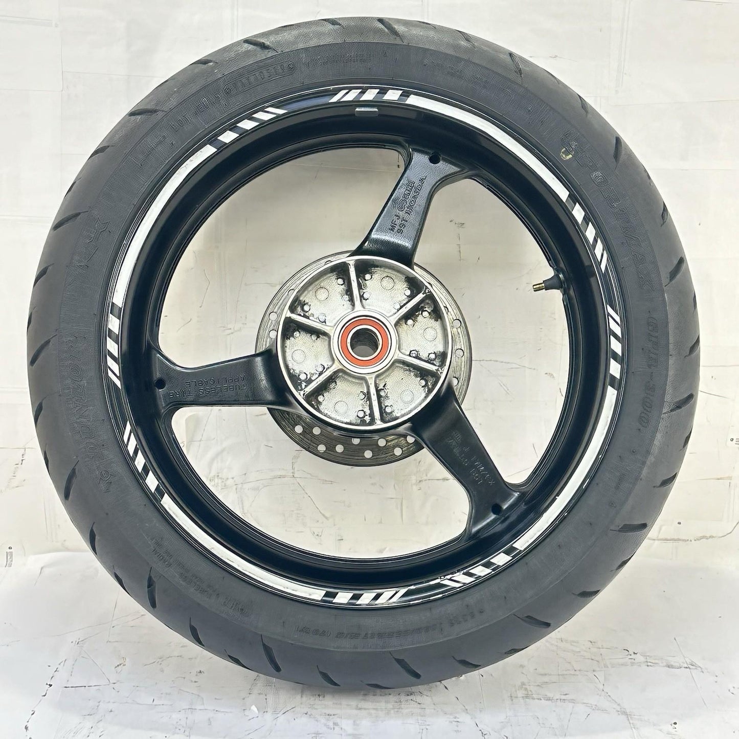 2007 - 2012 HONDA CBR600RR REAR WHEEL RIM TIRE BACK BRAKE ROTOR DISC BLACK