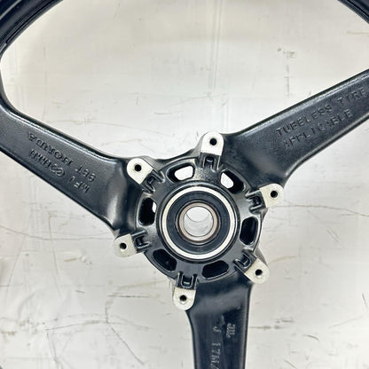 2007 - 2012 HONDA CBR600RR FRONT WHEEL RIM TIRE BLACK STOCK