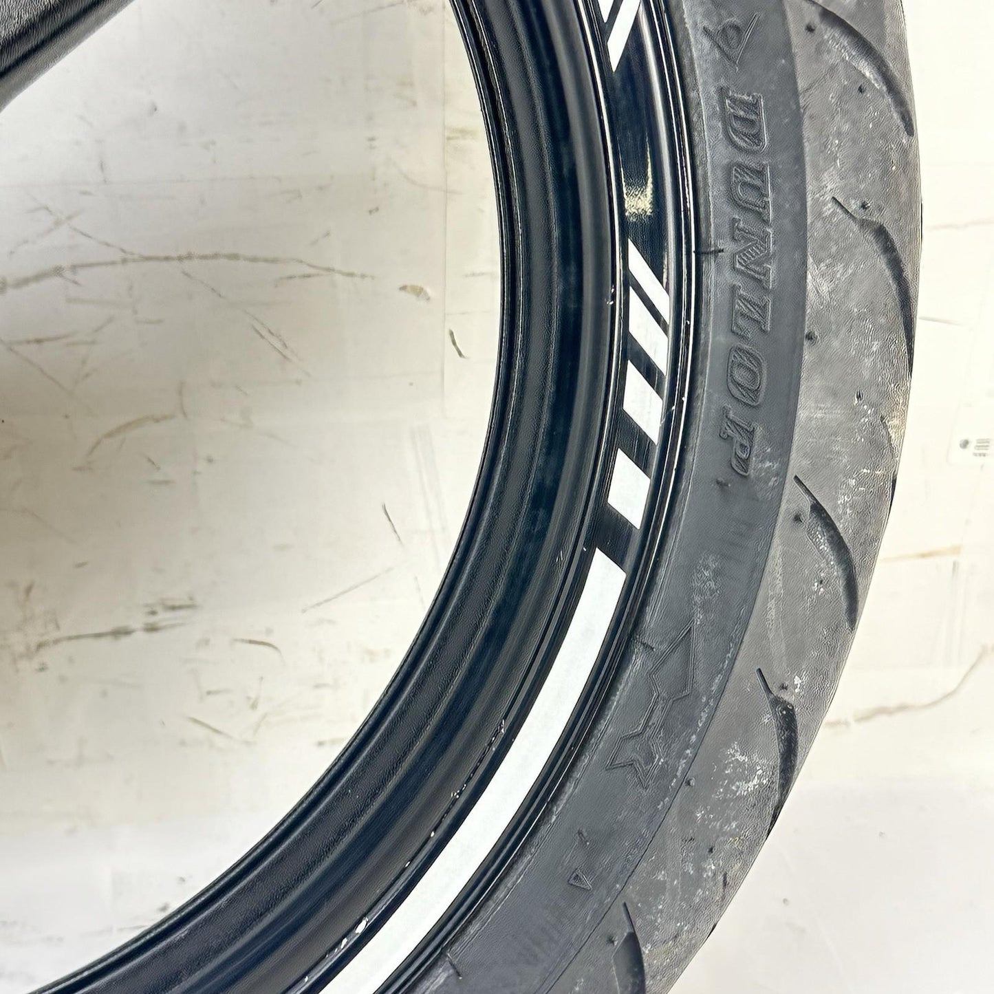 2007 - 2012 HONDA CBR600RR FRONT WHEEL RIM TIRE BLACK STOCK