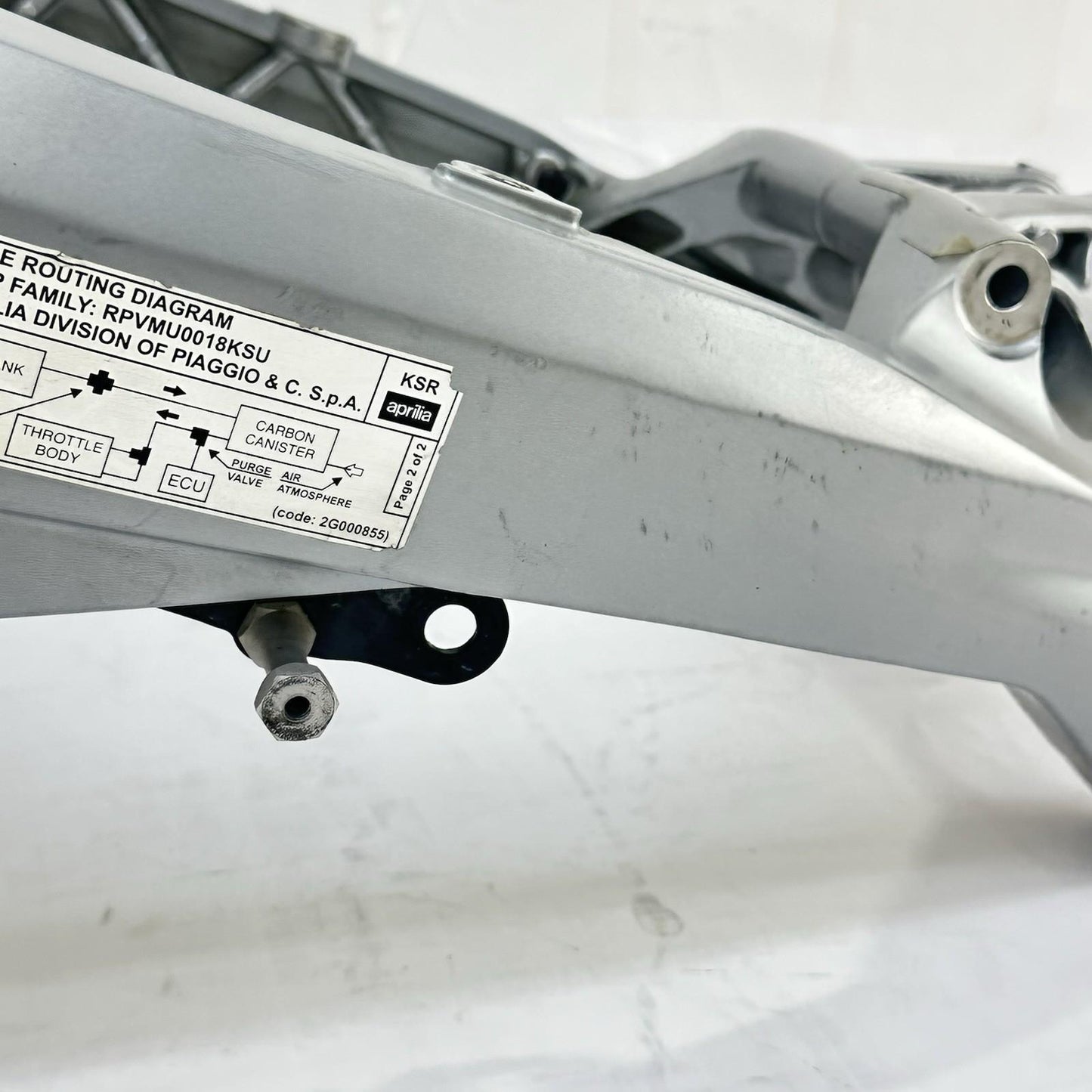 2021 - 2026 APRILIA RS 660 MAIN FRAME BODY CHASSIS SILVER STOCK