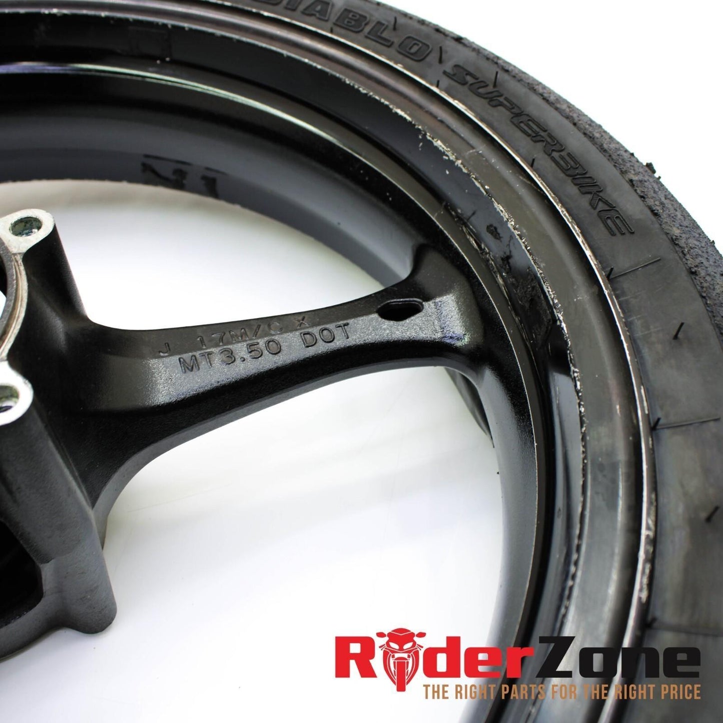2007 2008 SUZUKI GSXR1000 FRONT WHEEL BLACK RIM STRAIGHT 06 07 GSXR600 GSXR750