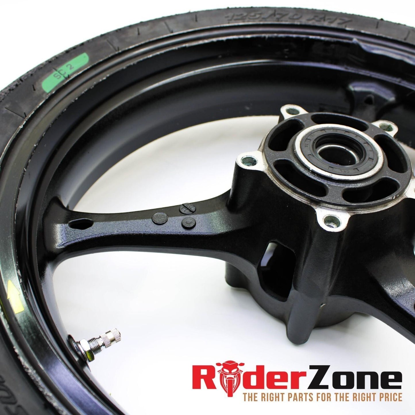 2007 2008 SUZUKI GSXR1000 FRONT WHEEL BLACK RIM STRAIGHT 06 07 GSXR600 GSXR750