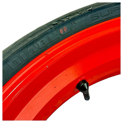 2015 2016 APRILIA RSV4 RF FRONT WHEEL RIM TIRE RUBBER RED STOCK WOBBLE