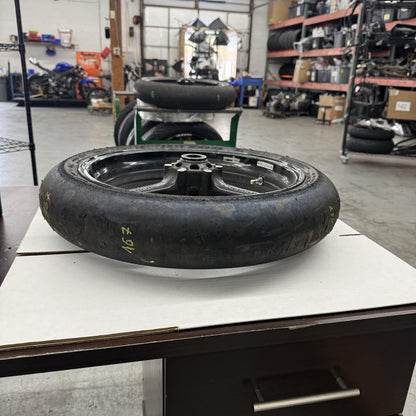2008 - 2011 HONDA CBR1000RR FRONT WHEEL RIM W TIRE STRAIGHT STOCK *STRAIGHT*