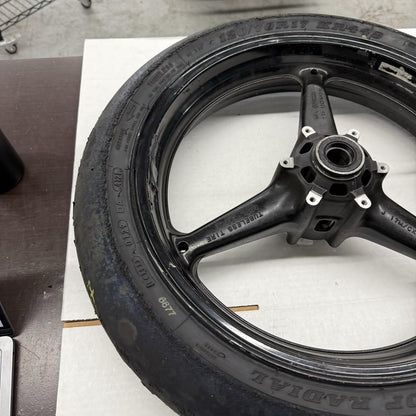 2008 - 2011 HONDA CBR1000RR FRONT WHEEL RIM W TIRE STRAIGHT STOCK *STRAIGHT*