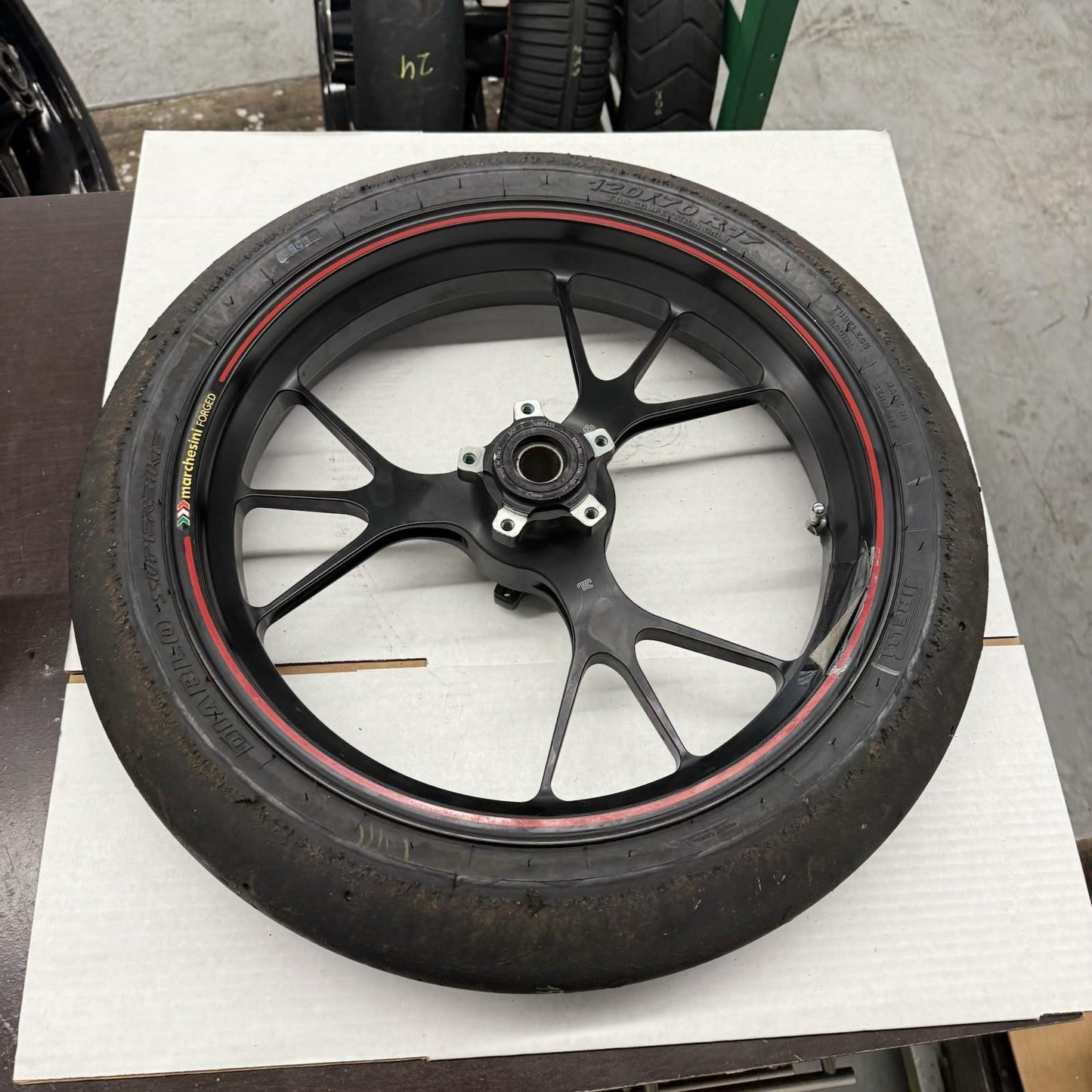 2012 - 2024 DUCATI PANIGALE 1199 1299 FRONT WHEEL MARCHESINI FORGED RIM BLACK OE